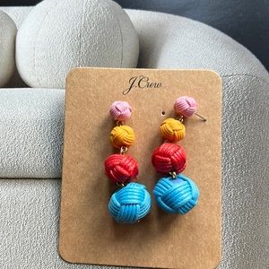 J Crew Pom Pom Earrings